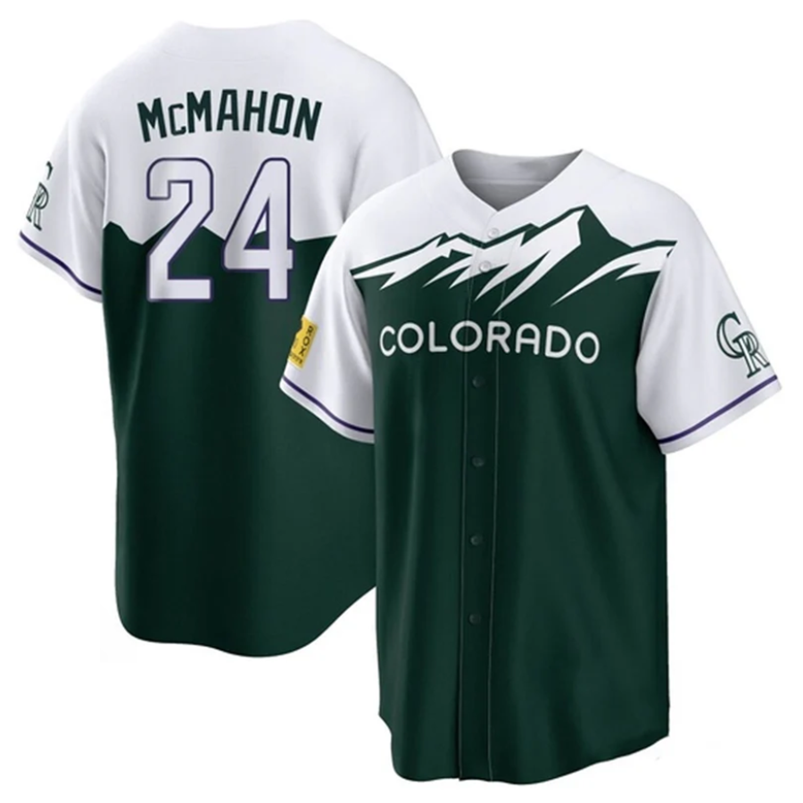 C.Rockies #24 Ryan McMahon Player Green Replica Limited product image 1