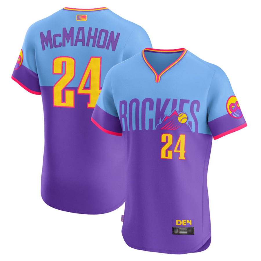 C.Rockies #24 Ryan McMahon Player Purple-Light Blue City product image 1
