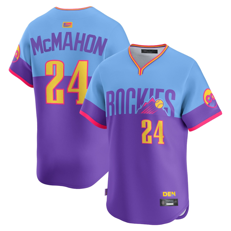 C.Rockies #24 Ryan McMahon Player Purple-Light Blue City product image 1