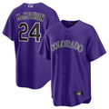 C.Rockies #24 Ryan McMahon Player Purple Replica Baseball product image 1