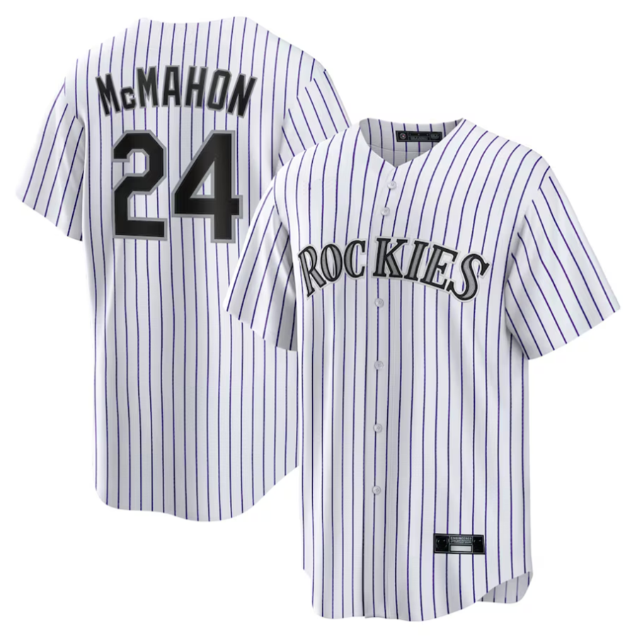 C.Rockies #24 Ryan McMahon Player White Home Replica Game product image 1
