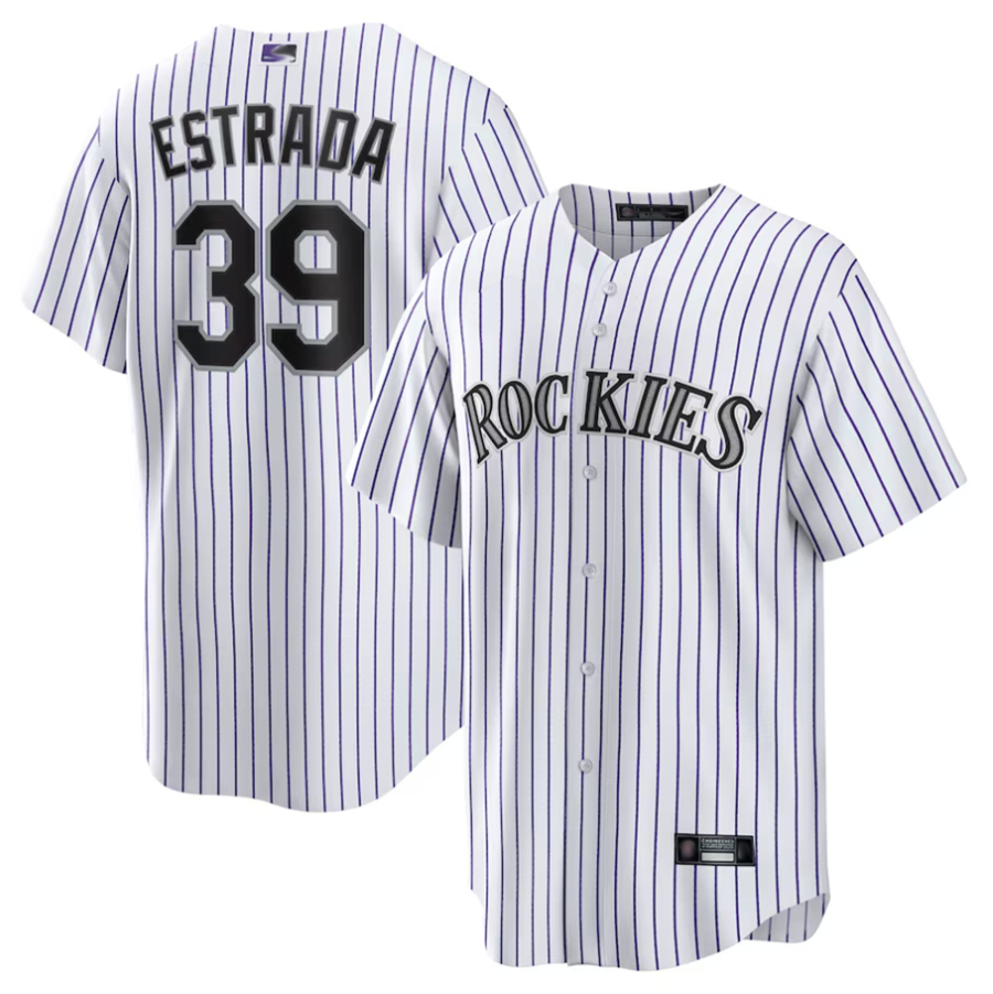 C.Rockies #39 Thairo Estrada Player White Home Replica product image 1