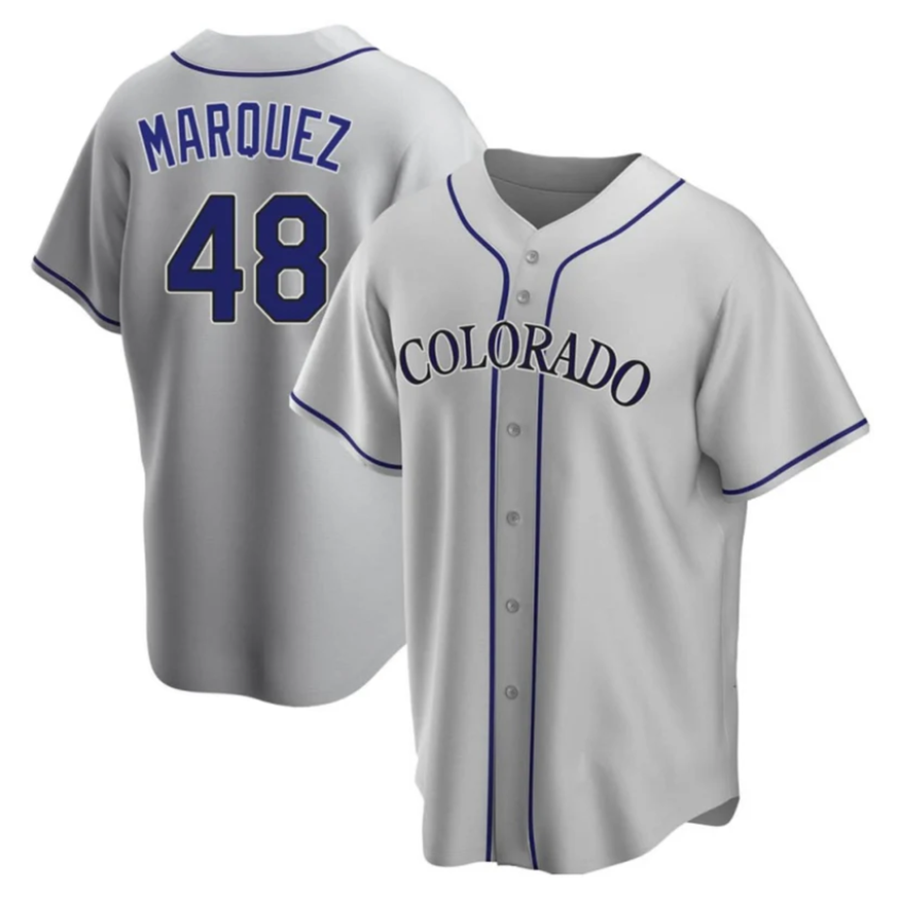 C.Rockies #48 German Marquez Player Gray Home Replica Game product image 1