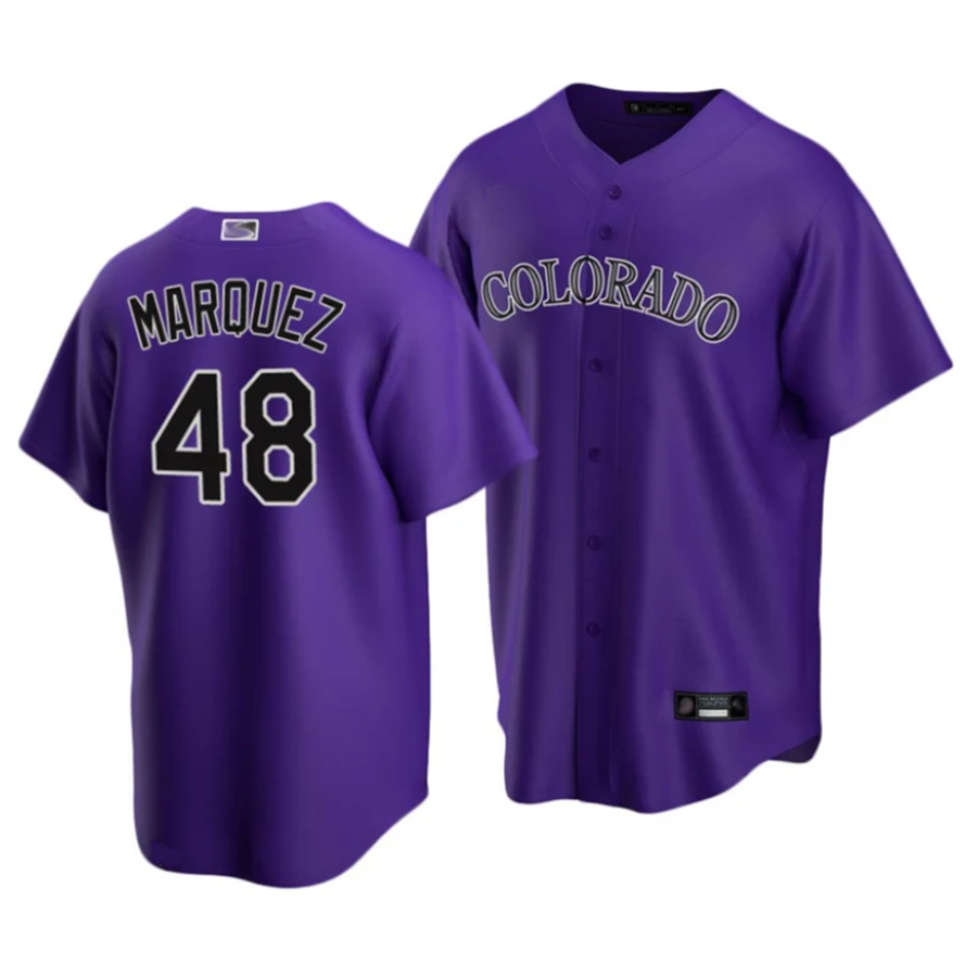 C.Rockies #48 German Marquez Player Purple Home Replica product image 1