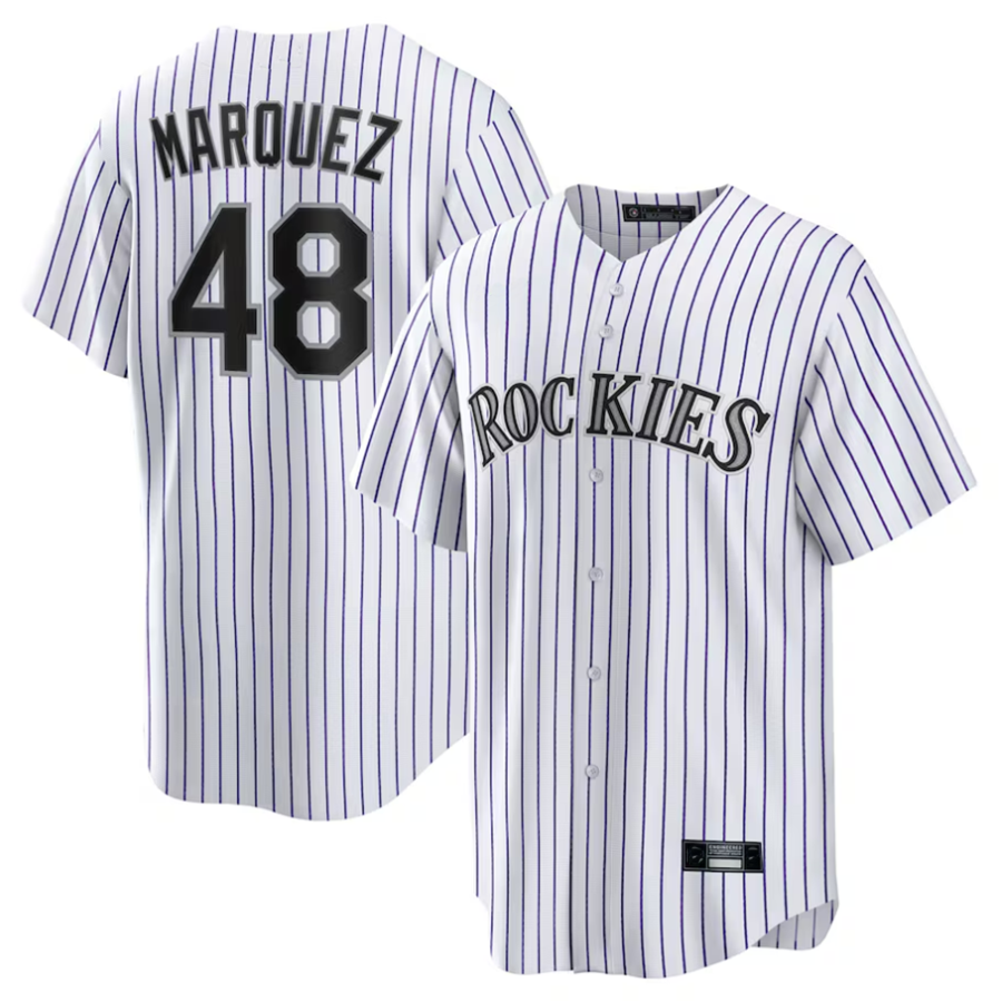 C.Rockies #48 German Marquez Player White Home Replica Game product image 1