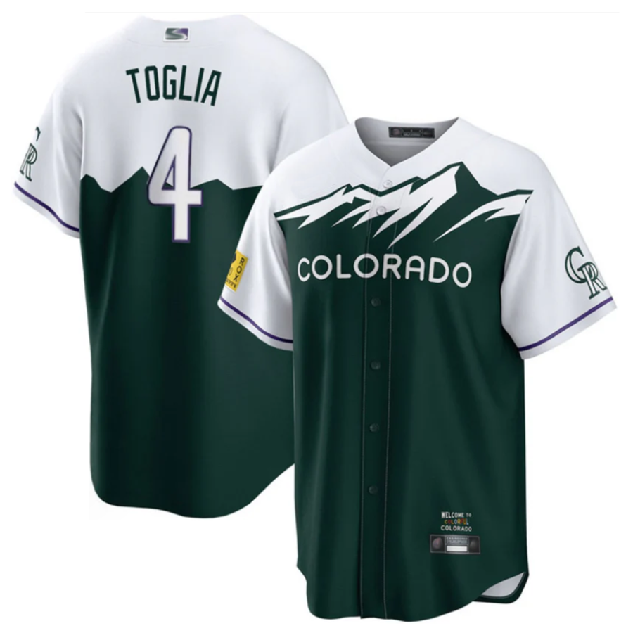 C.Rockies #4 Michael Toglia Player White-Green Home Replica product image 1