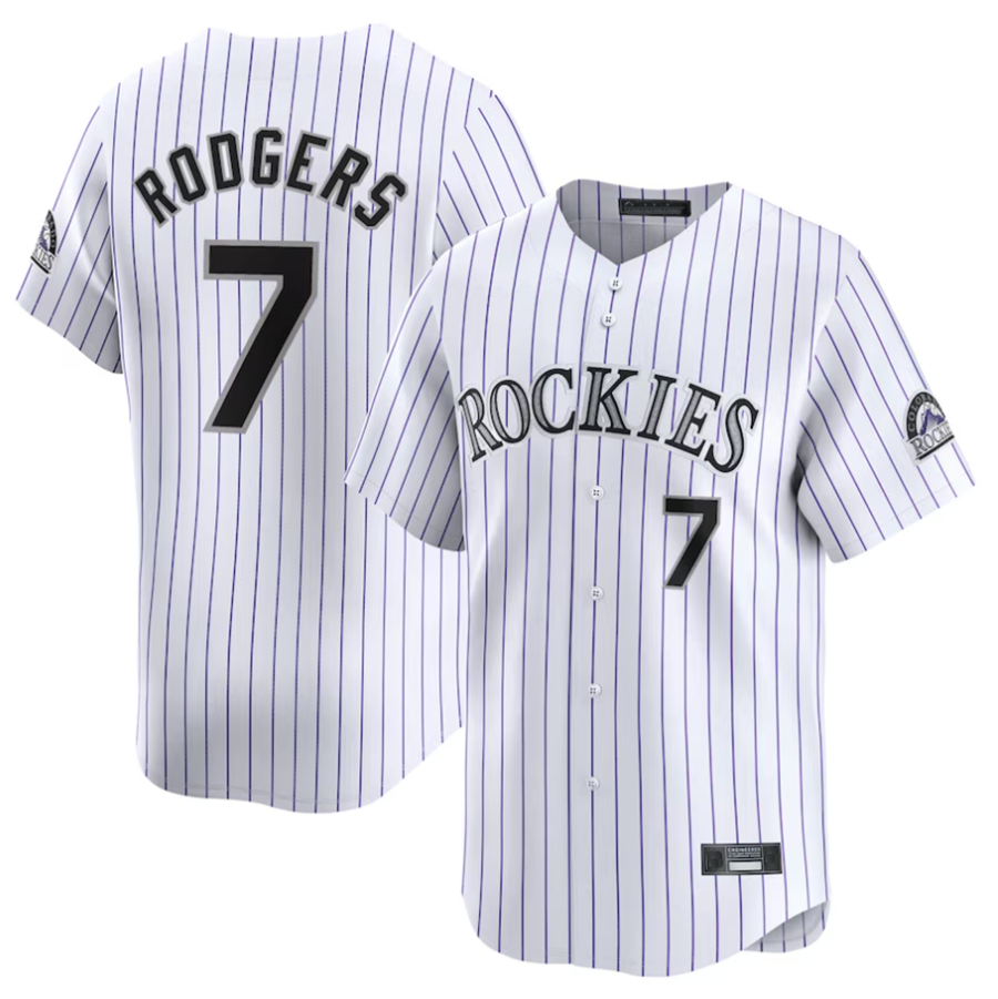 C.Rockies #7 Brendan Rodgers Player White Home Limited product image 1