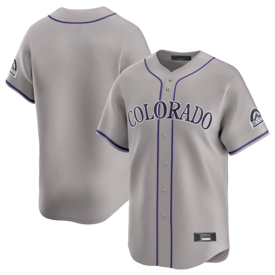 C.Rockies Blank Player Gray Road Limited Baseball Jerseys product image 1
