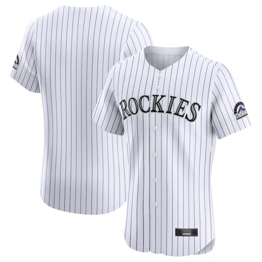 C.Rockies Blank Player White Home Elite Baseball Jerseys product image 1