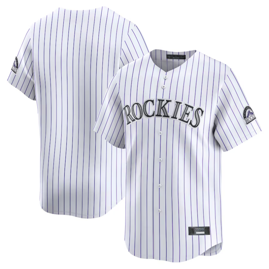 C.Rockies Blank Player White Home Limited Game Baseball product image 1