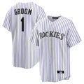 C.Rockies Player White #1 Groom Home Replica Game Baseball product image 1