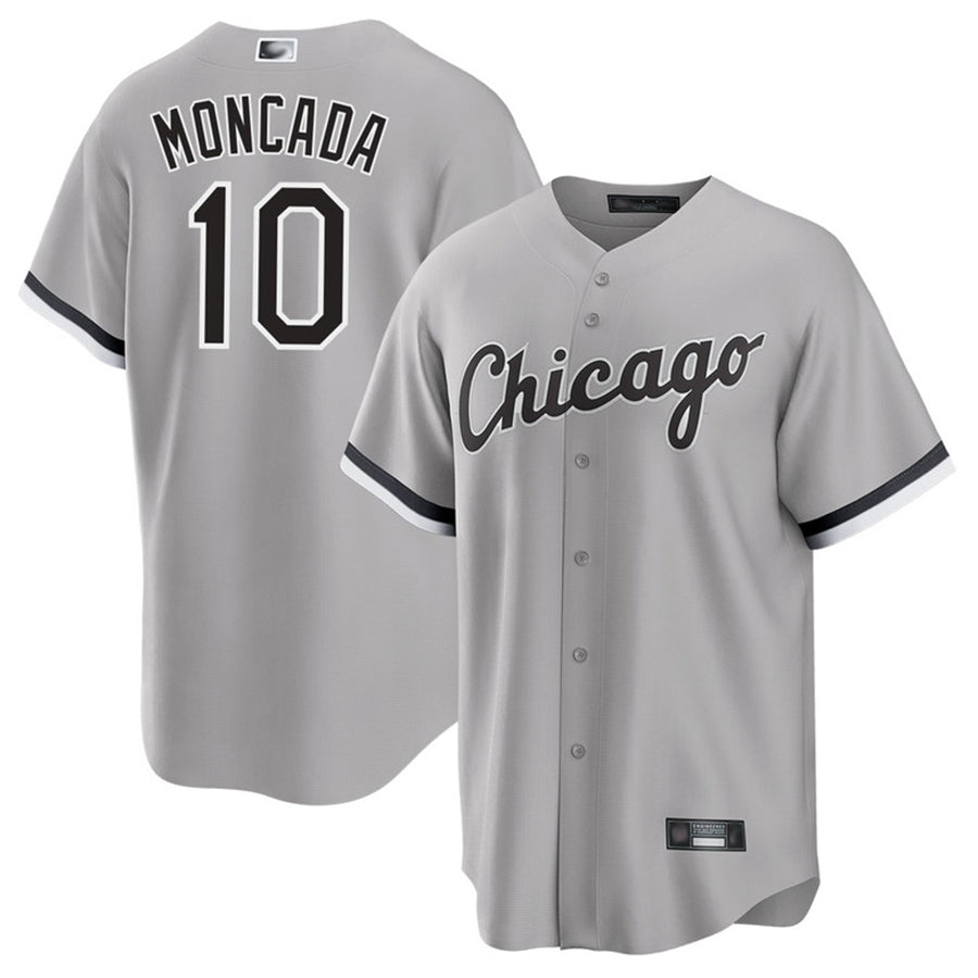 C.White Sox #10 Yoan Moncada Player Gray Road Replica product image 1