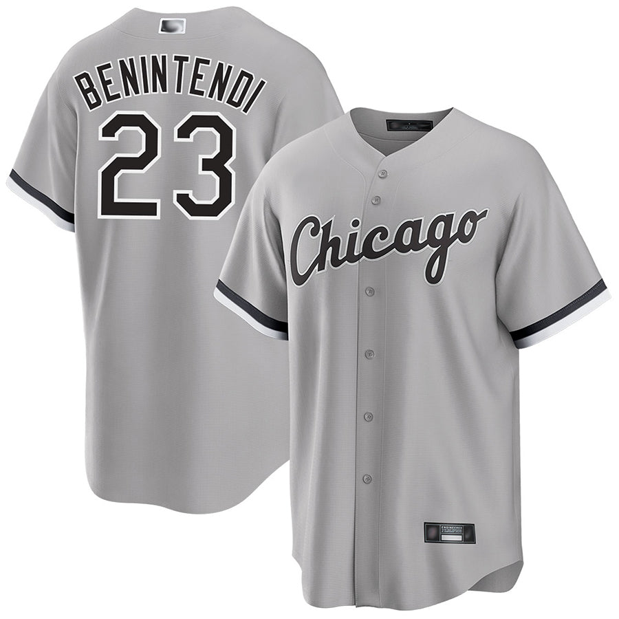 C.White Sox #23 Andrew Benintendi Player Gray Road Replica product image 1