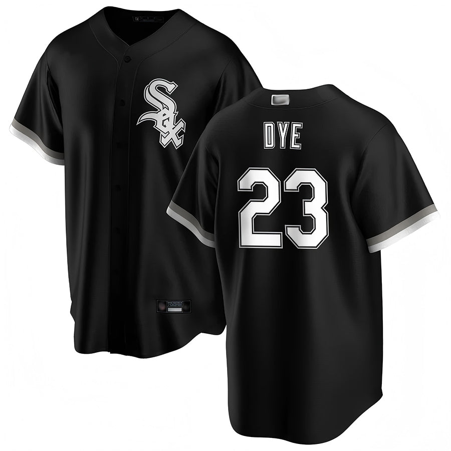 C.White Sox #23 Jermaine Dye Player Replica Black Home product image 1