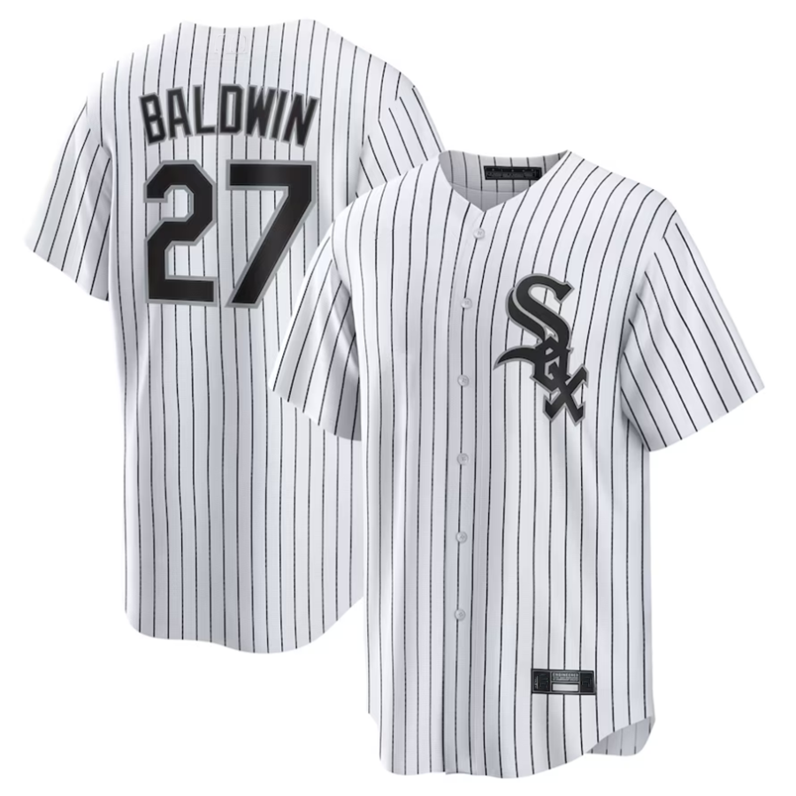 C.White Sox #27 Brooks Baldwin Player White Home Replica product image 1