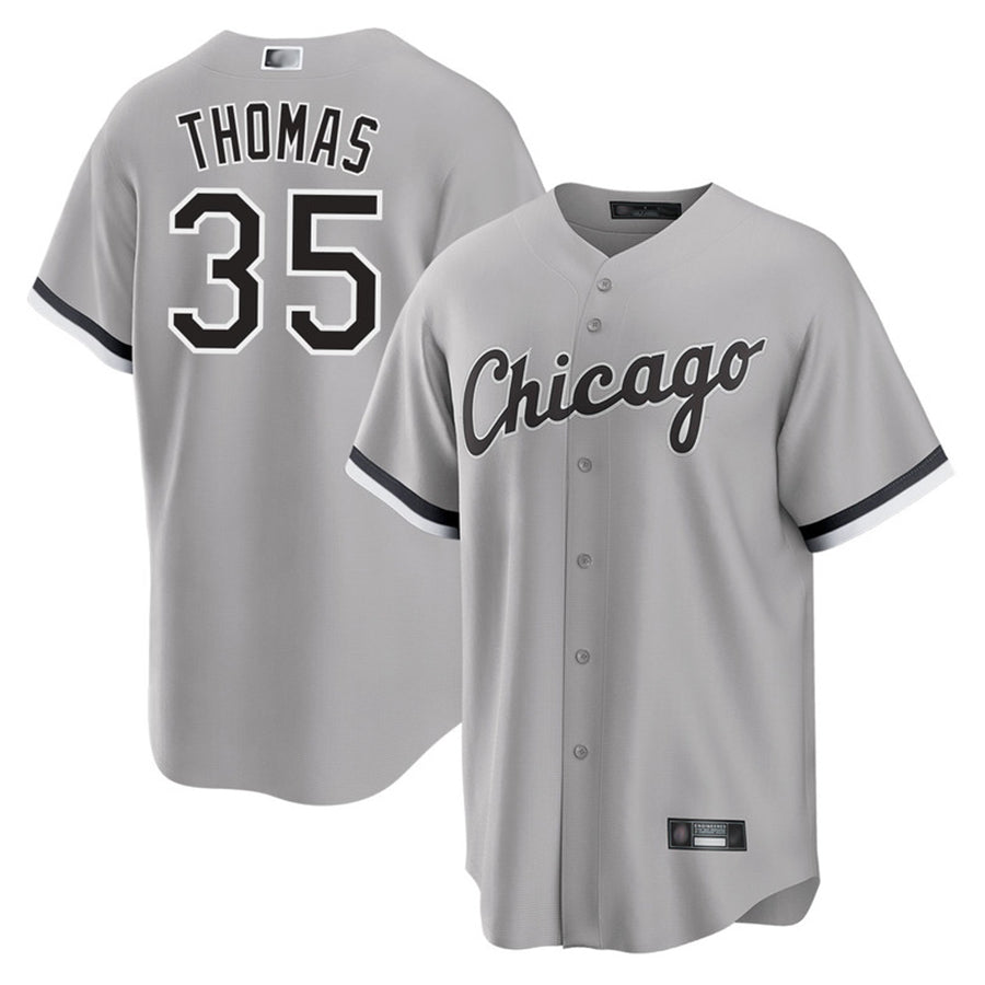 C.White Sox #35 Frank Thomas Player Gray Road Replica product image 1