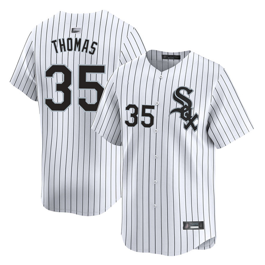 C.White Sox #35 Frank Thomas Player White Pinstripe Home product image 1