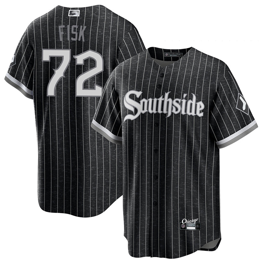 C.White Sox #72 Carlton Fisk Player City Connect Black product image 1
