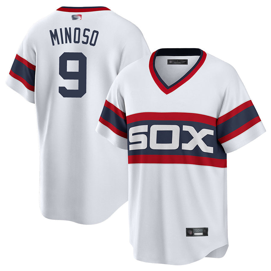 C.White Sox #9 Minnie Minoso Player White Replica Limited product image 1