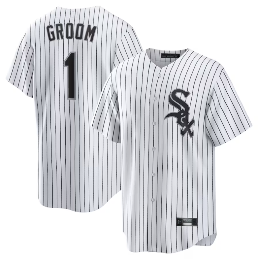 C.White Sox Player White #1 Groom Home Replica Baseball product image 1