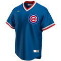 Chicago Cubs Nike Cooperstown Royal V-Neck Jersey product image 1, provided for visual reference and product detail review