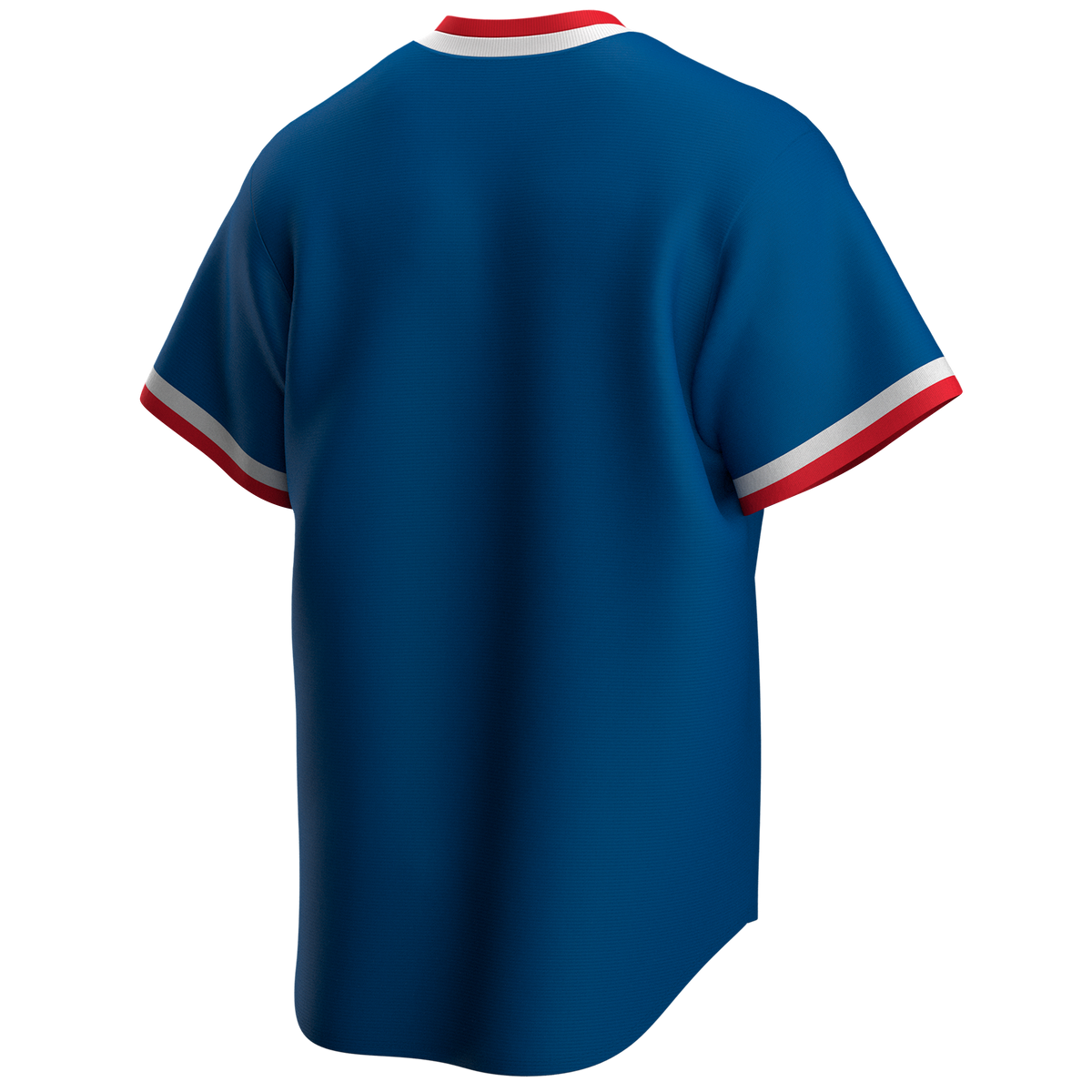 Chicago Cubs Nike Cooperstown Royal V-Neck Jersey product image 2, provided for visual reference and product detail review