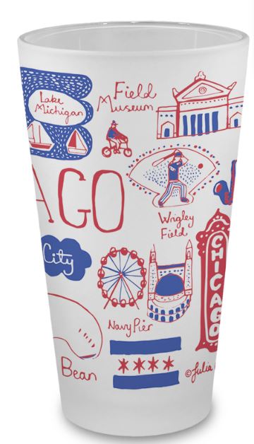 Julia Gash Chicago Pint Glass product image 1, provided for visual reference and product detail review
