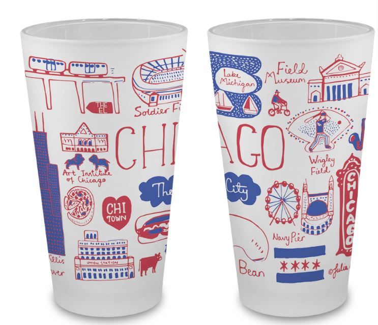 Julia Gash Chicago Pint Glass product image 2, provided for visual reference and product detail review