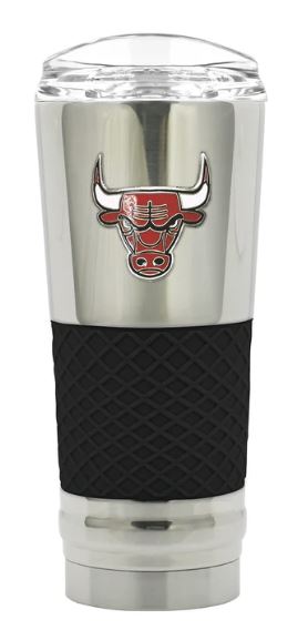 Chicago Bulls Chrome 24oz. Draft Beverage Tumbler product image 1, provided for visual reference and product detail review