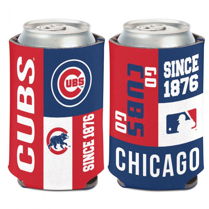 Chicago Cubs Color Block 12oz. Can Cooler product image 1, provided for visual reference and product detail review