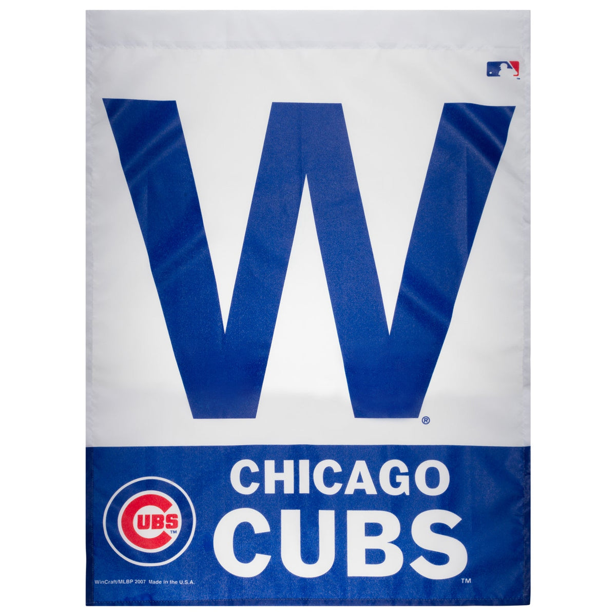 Chicago Cubs W Vertical Flag 28" x 40" product image 1, provided for visual reference and product detail review