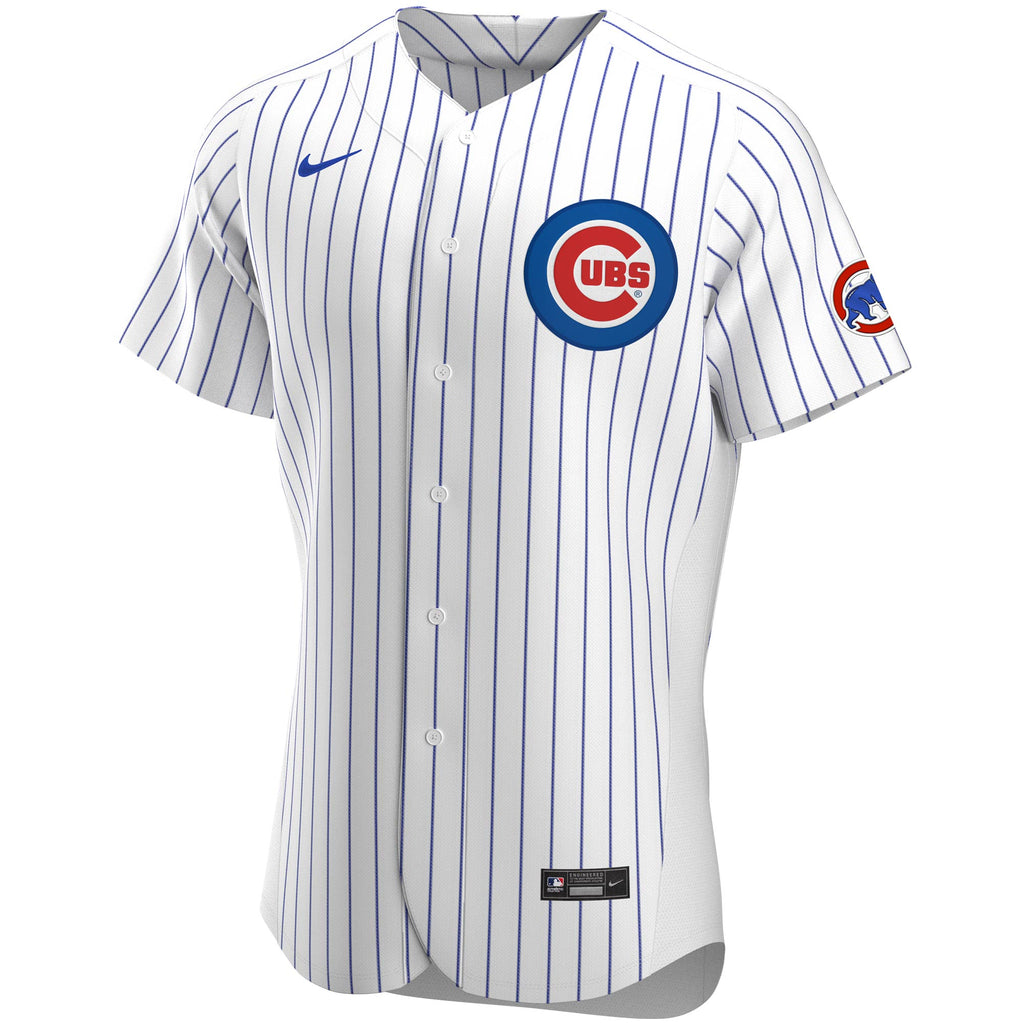 Chicago Cubs Nike Men Home Pinstripe Authentic Jersey product image 2, provided for visual reference and product detail