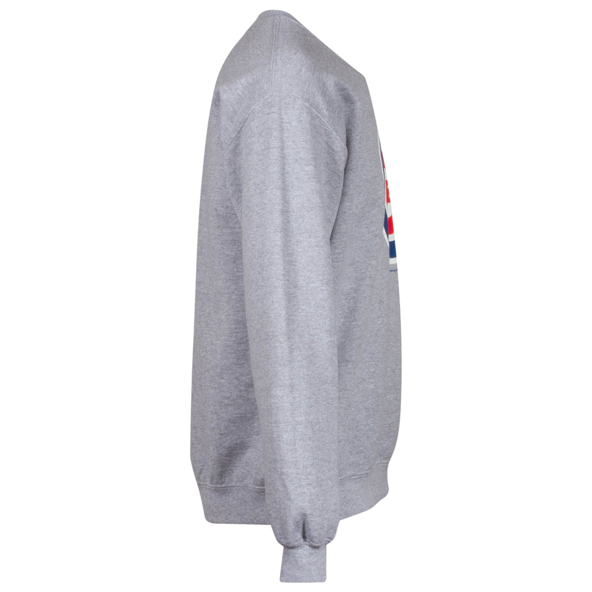 Chicago Cubs Men Heather Grey Bullseye Logo Crew Neck Sweatshirt product image 2, provided for visual reference and product
