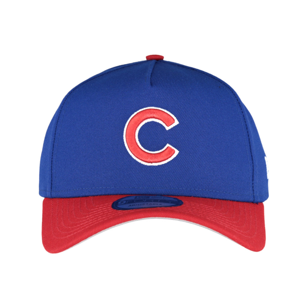 Chicago Cubs New Era 9FORTY A-Frame Royal/Red Adjustable Hat product image 2, provided for visual reference and product