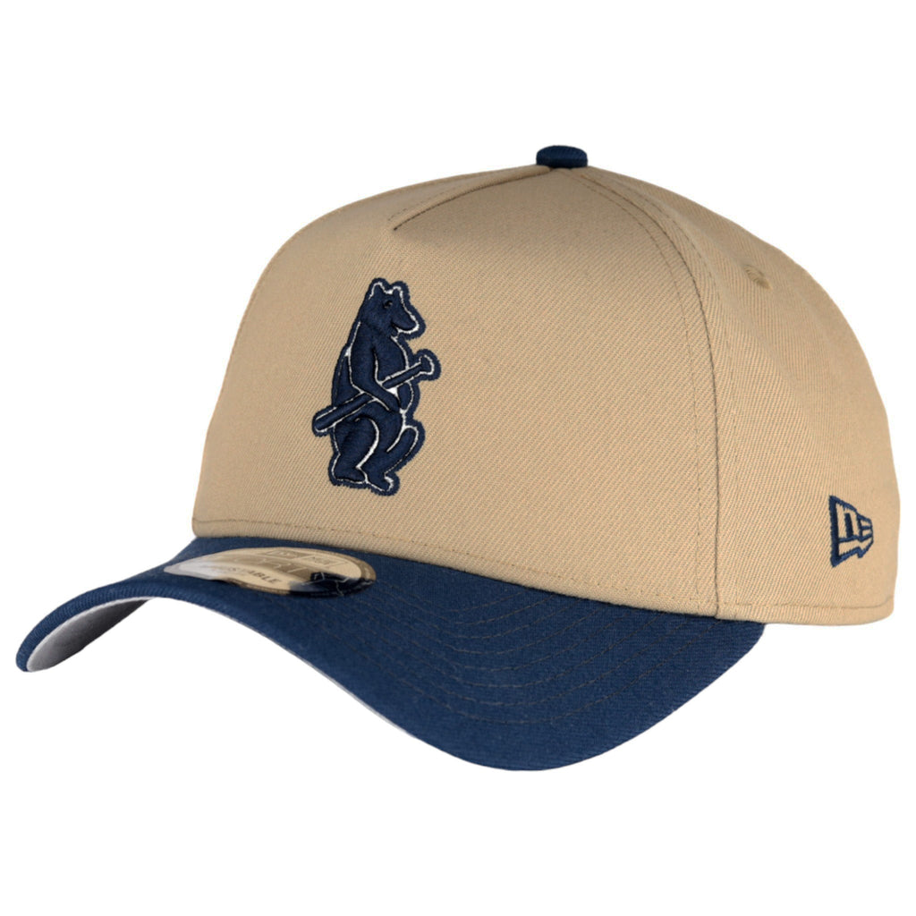 Chicago Cubs New Era 9FORTY A-Frame Camel/Navy 1914 Adjustable Hat product image 3, provided for visual reference and
