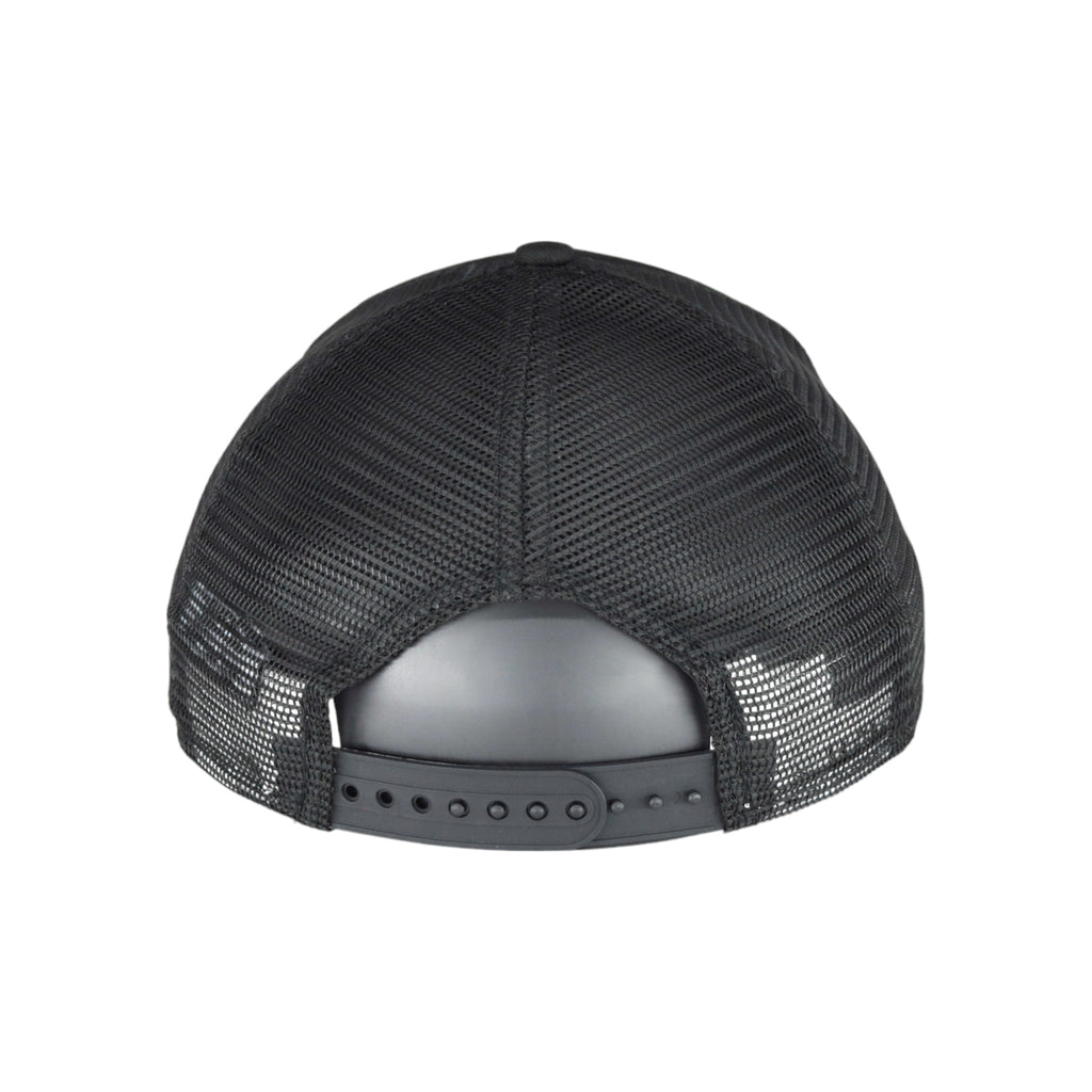 Chicago Cubs New Era 9FORTY A-Frame Foam Front Bullseye Black Trucker Hat product image 7, provided for visual reference and