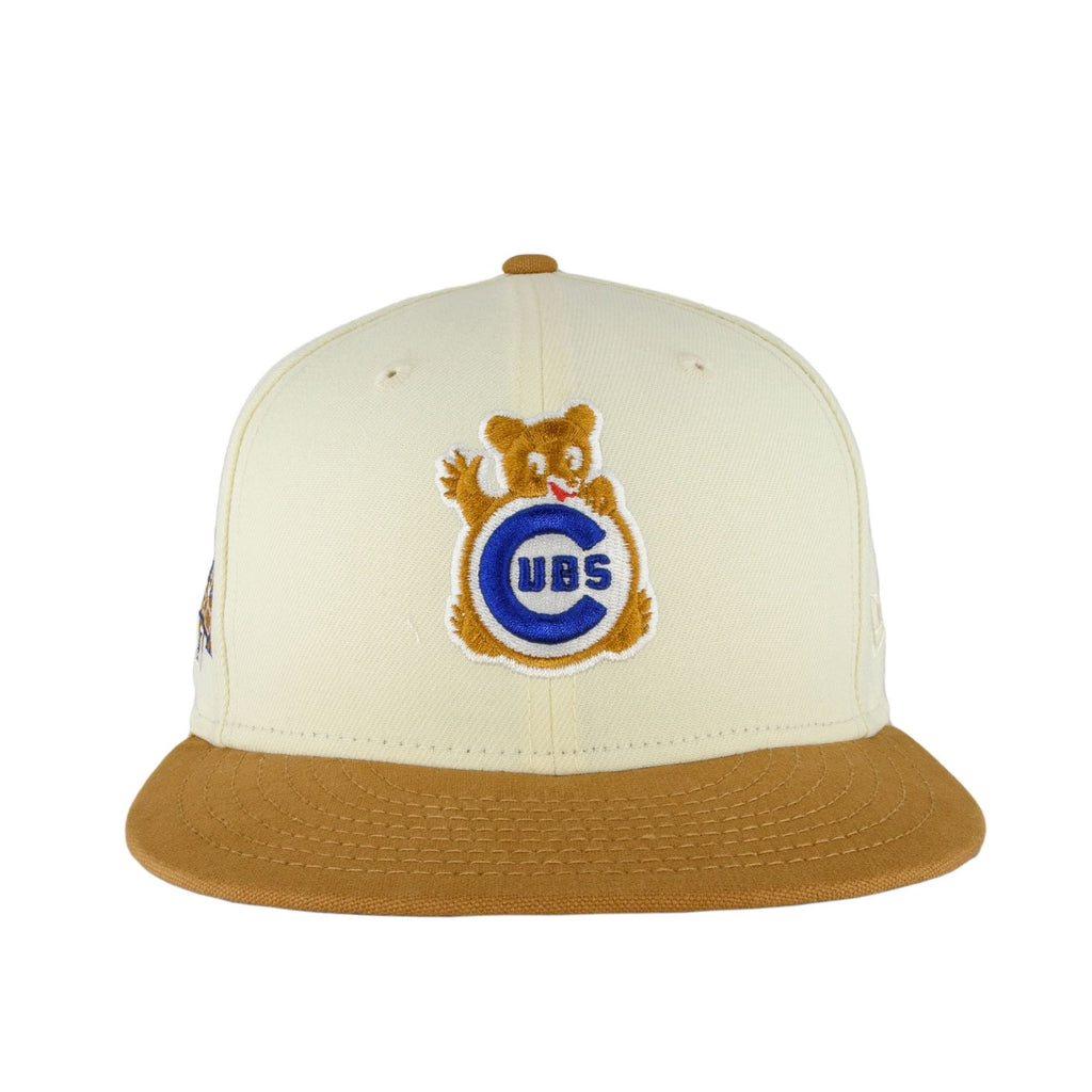 Chicago Cubs Beige Chrome Waving Bear New Era 59FIFTY Fitted Hat product image 3, provided for visual reference and product