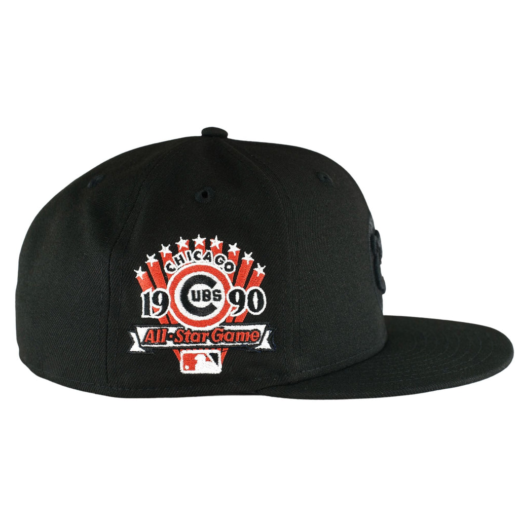 Chicago Cubs Black/Red 1990 ASG New Era 59FIFTY Fitted Hat product image 5, provided for visual reference and product detail