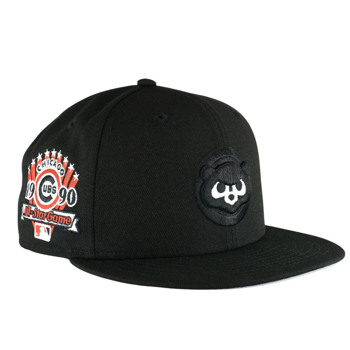 Chicago Cubs Black/Red 1990 ASG New Era 59FIFTY Fitted Hat product image 2, provided for visual reference and product detail
