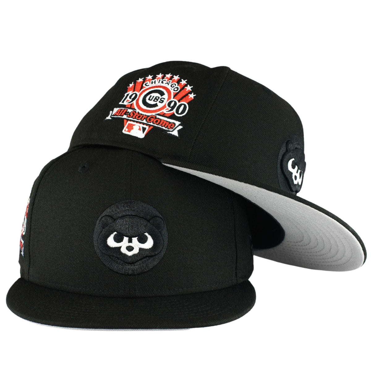 Chicago Cubs Black/Red 1990 ASG New Era 59FIFTY Fitted Hat product image 1, provided for visual reference and product detail