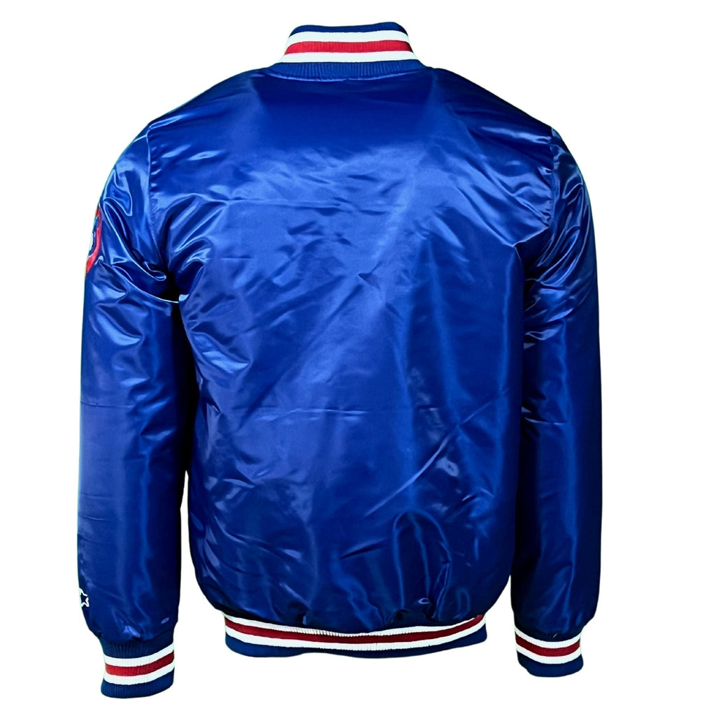 Chicago Cubs Royal Vintage Starter Jacket product image 2, provided for visual reference and product detail review