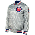 Chicago Cubs Grey Vintage Starter Jacket product image 1, provided for visual reference and product detail review