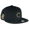 Chicago Cubs Cheetah Logo New Era 9FIFTY Black Snapback Hat product image 1, provided for visual reference and product