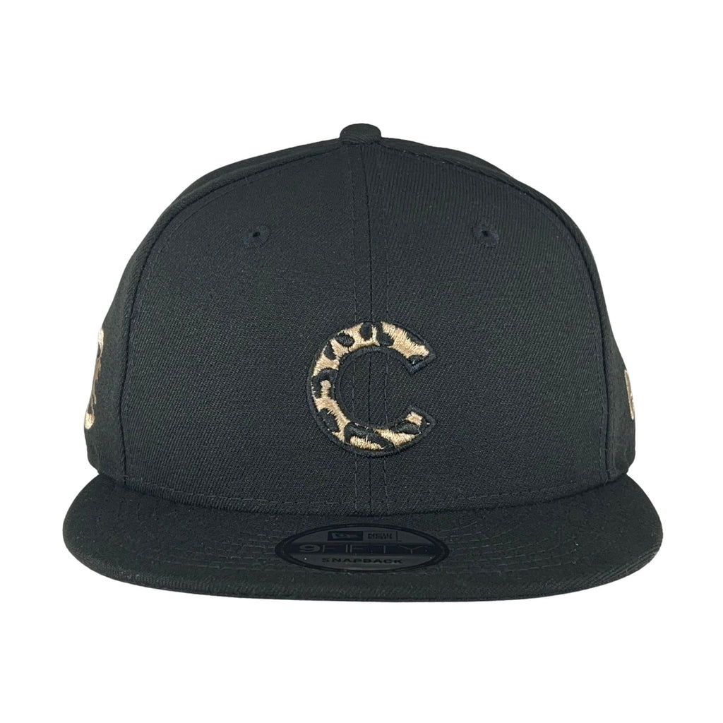 Chicago Cubs Cheetah Logo New Era 9FIFTY Black Snapback Hat product image 3, provided for visual reference and product