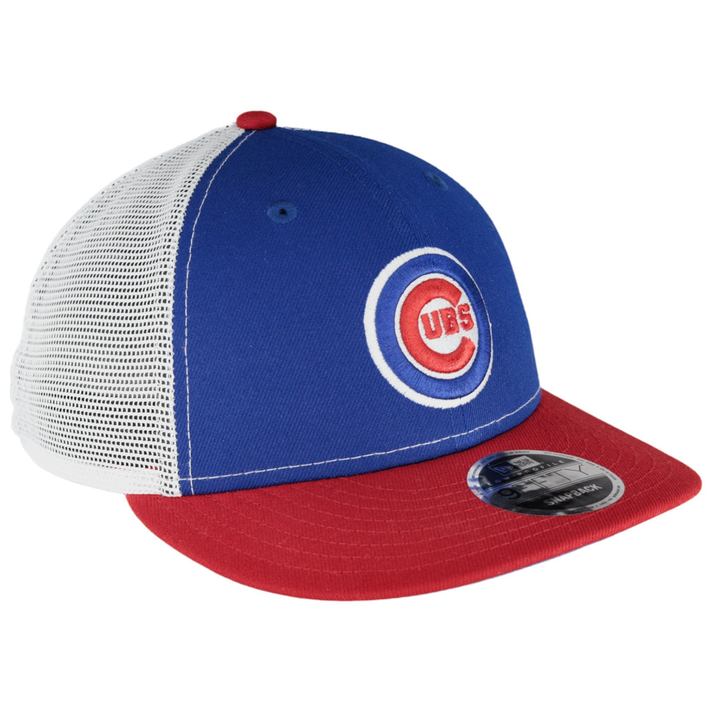 Chicago Cubs White/Red/Royal Low Profile New Era 9FIFTY Snapback Hat product image 1, provided for visual reference and