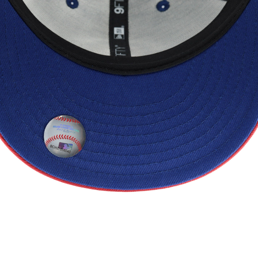Chicago Cubs White/Red/Royal Low Profile New Era 9FIFTY Snapback Hat product image 7, provided for visual reference and