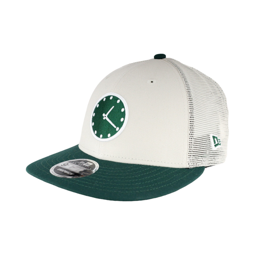 Chicago Cubs Stone/Green Scoreboard Clock New Era 9FIFTY Snapback Hat product image 2, provided for visual reference and