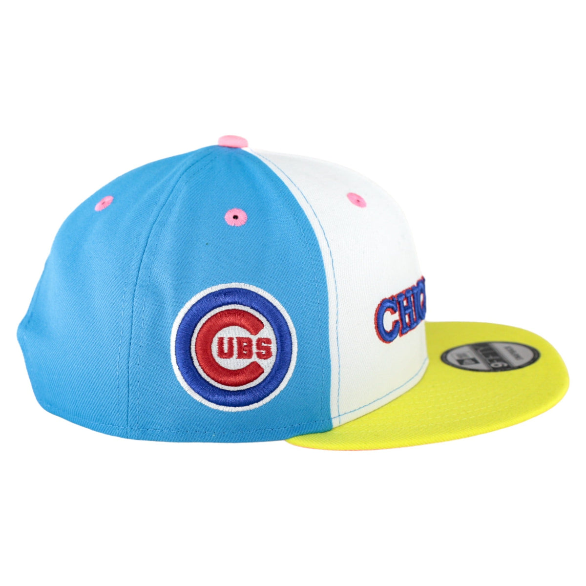 Chicago Cubs Neon/Pink/Yellow New Era 9FIFTY Snapback Hat product image 4, provided for visual reference and product detail