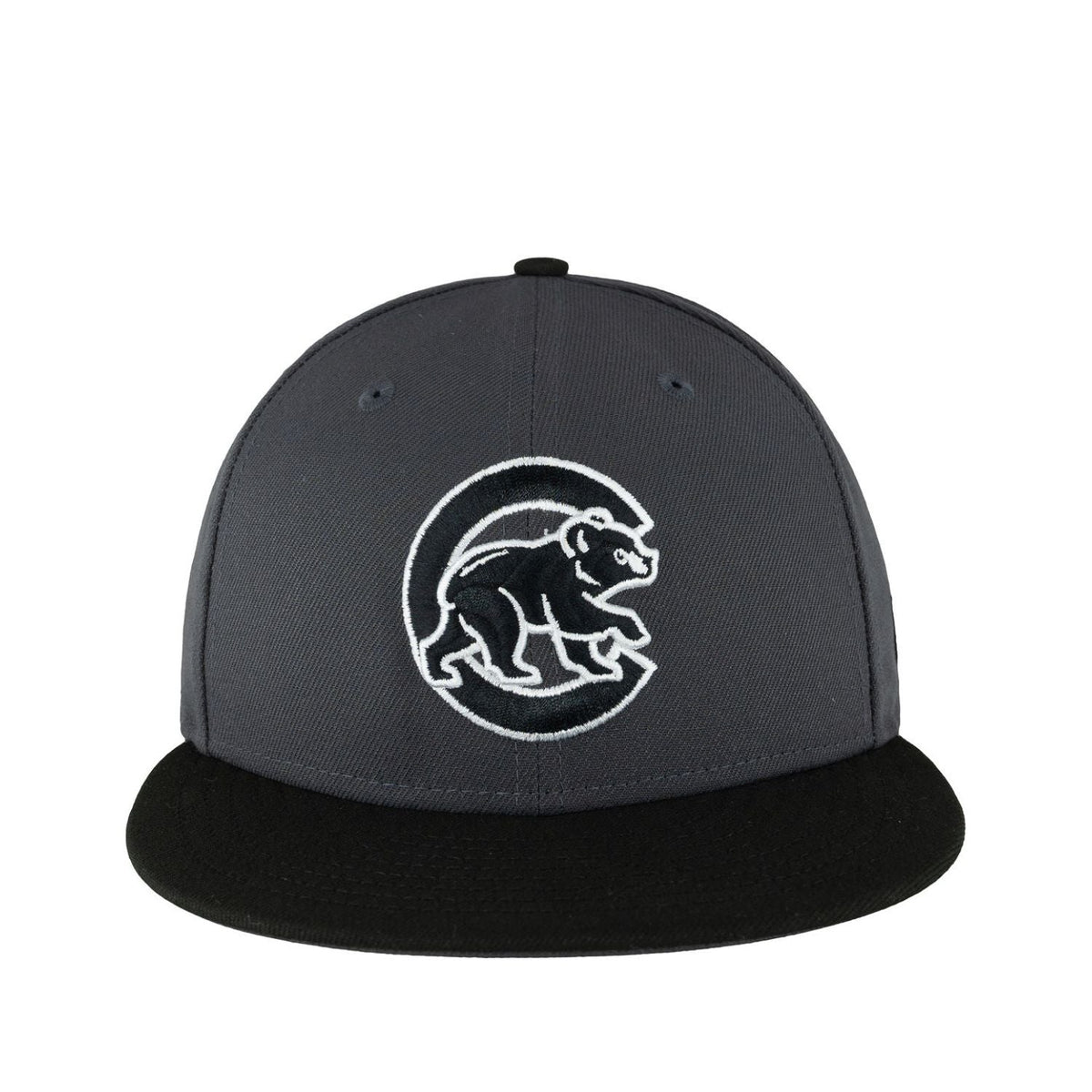 Chicago Cubs Graphite/Black New Era 9FIFTY Snapback Hat product image 2, provided for visual reference and product detail