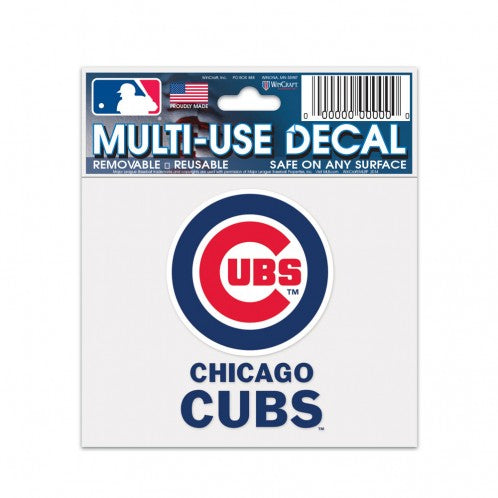 Chicago Cubs Multi-Use 3" x 4" Decal product image 1, provided for visual reference and product detail review
